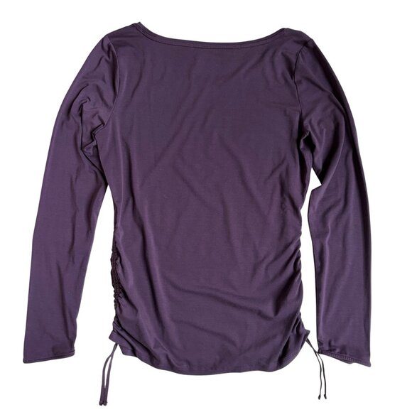 Athleta Long Sleeve Encore Cinched Long Sleeve Top (Plum) - Size Small - Picture 4 of 8